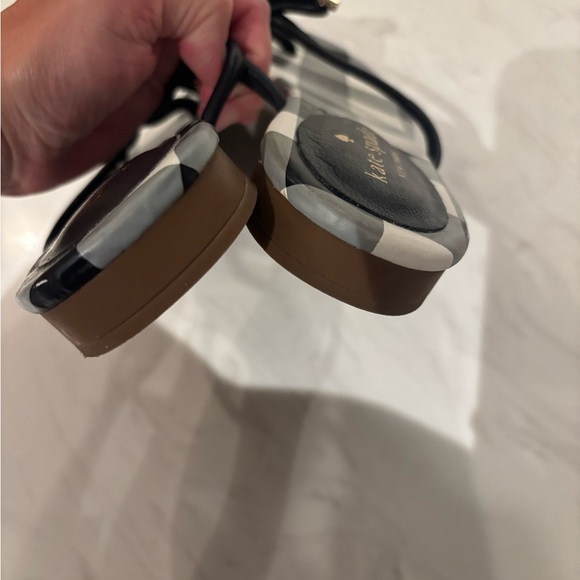 Kate Spade Monochrome Checkered Bow Sandals - Picture 6 of 6